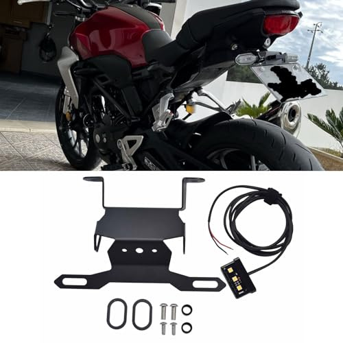 Midimttop Edelstahl-Kennzeichenhalter Replacement for CB300R CB250R CB150R CB125R 2018 2019 2020 2021 2022 2023 Zubehör Tail Tidy Fender Eliminator Nummernschild Tail Tidy