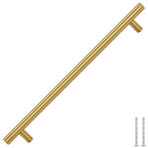 vidaXL Möbelgriffe 5 Stk., Schrankgriffe T-Form, Griffe für Küchenschränke, Küchengriffe Schubladengriffe Türgriffe, Golden 224mm Edelstahl