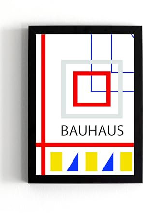 Bauhaus Abstrakt 1 Repro Wandbild Kunstdruck A5 gerahmt (21 x 16 cm)
