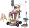 Baroni Toys Putzwagen Spielzeug mit 14-teiligem Putz-Zubehör, Kinderbesen, Seife und anderes Zubehör für Kinder, Hausputzset Kinder 3 bis 7 Jahre