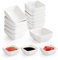 YKUKIZEE 12 PCS Small Ceramic Dip Bowls 3 Oz, White Porcelain Dip Bowls 7.4 cm, Soy Sauce Dip Bowls 85 ml for Ramekin Serving Side Dish Sushi Ketchup Snack BBQ Bowls
