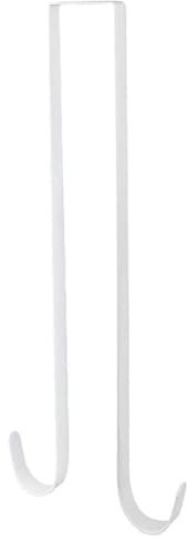 Whakano 2 Stück Türhaken zum Einhängen 38cm,Haken für Türkränze und Dekoration,Doppelseitiger Türhakenleiste,Türgarderobe zum Einhängen,Girlandenhaken,Stabile Aufhängung,für Türen,Weiß