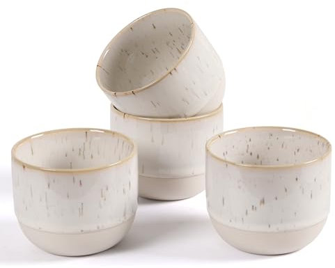 ZEBERBO Lot de 4 tasses à expresso en céramique pour tasses Nespresso, tasses à café expresso émaillées spéciales pour machine à expresso (blanc)