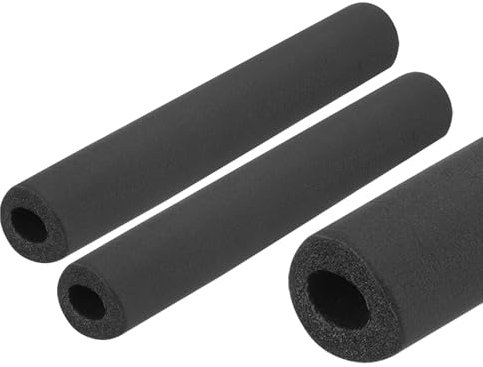 QUARKZMAN 2 x 0.25m Rohrisolierung Schaumstoff, Durchmesser 20mm Isolierstärke 15mm Heizungsrohr Verkleidung für Fitnessgeräte, Rohre, Handhaben (Schwarz)
