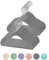 Homewit Kinderkleiderbügel 40 Stück | Kinder Kleiderbügel Samt, Anti-Rutsch | Baby kleiderbügel 5 mm Dicke, Platzsparend | Kleine Kleiderbügel mit 360° drehbarer Haken|, 30Lx21B cm, Grau
