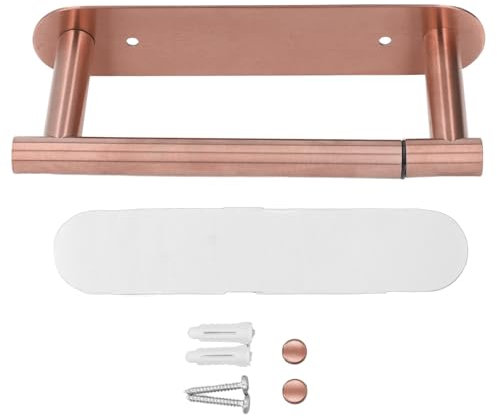 Porte-Papier Hygiénique Multifonctionnel, Porte Papier Toilette Mural en Acier Inoxydable 304, Support pour Rouleau de Papier Toilette, pour Cuisine Et Salle de Bains (Rose Gold)
