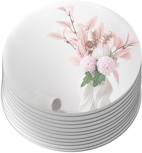 Nexboraque 12 Pack Round Mirror Candle Plate Set - 30 CM Mirror Centerpieces for Tables Circle Glass Mirror Trays 1.7mm Thick Mirror Tiles for Wedding Decorations, Party, Wall Decor
