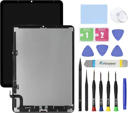 HOYRTDE Ersatzdisplay für iPad Air 5 5. Generation, LCD- und Glas-Touch-Digitizer, Premium-Set (11 Zoll, A2589, A2591, A2588) mit Werkzeug, Schwarz