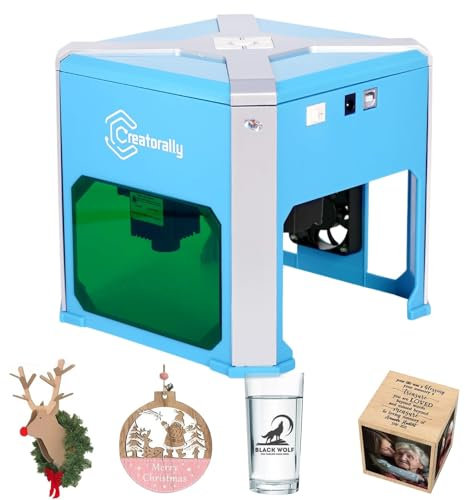 Jadeshay K6 Lasergravierer, 3-W-Laserschneidmaschine mit 0,05-mm-Fokus-Graviermaschine mit Rauchfilter, Augenschutzschild, Genauigkeitsunterstützung, BT-Verbindung