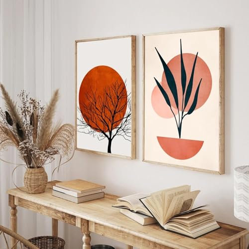 Inverno Riscaldamento Sentimenti Parete Arte Poster Stampa Astratto Retro Tela Quadri Immagini Soggiorno Camera Galleria Interni Casa Decorazioni 50x70 cmx2 Senza cornice
