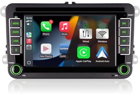 Pantalla para VW Golf 5 6 Radio Coche con Inalámbrico CarPlay Android Auto para Passat Touran Jetta Beetle Tiguan EOS Polo