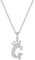 Casxyue Buchstabe Halskette Für Damen Mädchen Silber Halskette Schmuck Anfangsbuchstaben Anhänger mit Zirkoniasteinen Halskette Geburtstagsgeschenk Weihnachtsgeschenke für Frauen (G)