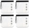 4 PCS Sac Culturel Transparent,Pochette Voyage, Trousse de Toilette Transparente, Sac à Fermeture éclair pour Liquide d'avion,20x20cm Pochette Voyage, Trousse Toilette Avion Cabine étanche