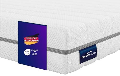 Traumnacht orthopädische Kaltschaum Wendematratze 120x200 cm | H2/H3 | Ergonomisch | 7-Zonen | Öko-Tex | 16 cm | Hypoallergen | Bezug waschbar | Deutscher Qualitätsstandard