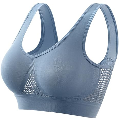 HAOLEI Plus Size Sports Bras Women Seamless Wirefree Yoga Bra for Large Breasts Non Wired Support Sport Bralette Stretch Crop Tops Vest Comfort Sleep Ladies Everyday Underwear and Bras