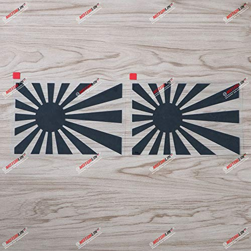 2 Adesivi in ​​Vinile per Auto JDM con Bandiera Giapponese Rising Sun Variant, 15,2 cm, fustellati, Senza Sfondo (6 x 4 Pollici)