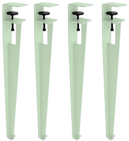 QIANMEI Tischbeine for Klemmen Ohne Bohren, Verstellbare Metallmöbelbeine, F-förmige Esstischbeine, DIY-Eisenfüße for DIY-Couchtische Und Konsolen(Green,76cm(30in))