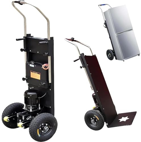 WNRLL elektrischer Sackkarre mit Teleskopgriff (115–165 cm), 500 kg Last, arbeitssparender Treppensteiger-Sackkarre, abnehmbare 48 V/18 Ah-Batterie1500 W,01