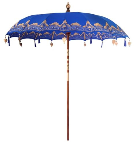 Solivagant Parasol balinais Bleu 215 x 215 x 260 cm,(6.4 KG)
