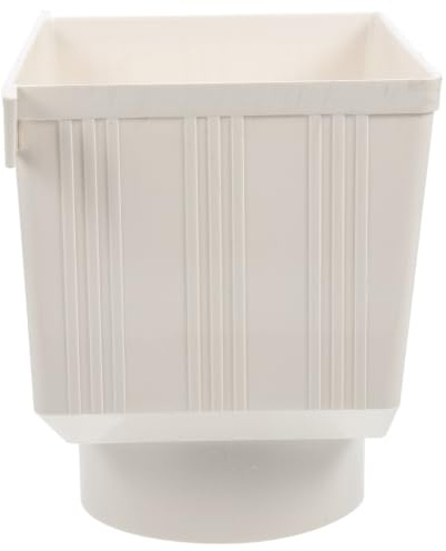 ULTECHNOVO PVC Gutter Downspout Diverter White Rainwater Collector Funnel Easy to Install and Connect Rain Water Catching System for Efficient Drainage Management