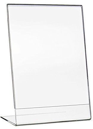 HMF 46934 Acryl Tischaufsteller schräg | DIN A4 Hochformat | Glasklar