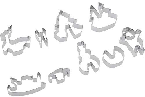 Westmark Ausstechformen-Set, 3D, Verschiedene Motive, Rostfreier Edelstahl, Santa Claus is coming, mit Rezeptheft, 9-tlg., Silber, 31982260