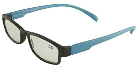Lesebrille LONG schwarz/blau, 2.5