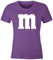 MoonWorks® Damen T-Shirt Gruppen-Kostüm M Aufdruck Kostüm Fasching Karneval Verkleidung lila XS