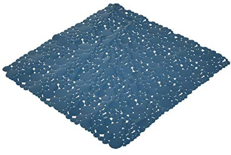 TENDANCE Tapis Fond de Douche Anti-dérapant Bulles 50 x 50 cm Bleu Canard