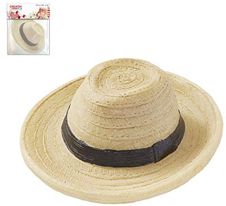 CREATIV DISCOUNT Deko Miniatur- Strohhut, ca. 4,5cm