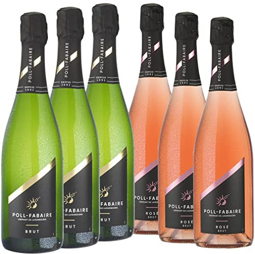 Crémant de Luxembourg - Poll Fabaire, Brut und Rosé (6x0,75l) - 73,90 Euro / 1l=16,42€