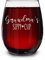 Shop4Ever Grandma's Sippy Cup Engraved Stemless Wine Glass Mother's Day Gift for Grandma