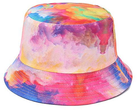 EOZY Chapeau Bob Femme Homme Chapeau de Soleil Unisexe Pêcheur Randonnée Outdoor Casual Anti-UV Voyage Vintage Été (Orange Vert)