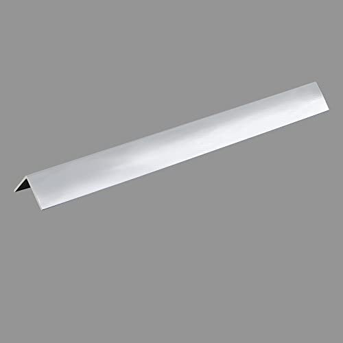 NRG Silver PVC Angle Trim Cover 25x25mm Plastic 90 Degree Corner Edge Trim 2.6M Long