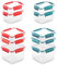 Ganter & May® Butterfly - 10er: 2 x (0,5L 0,75L 0,8L 1,2L 1,7L) Frischhaltedosen mit deckel Luftdichte Mealprepboxen, BPA frei Kunststoff, Tupperdosen, Mikrowellen-, Gefrierdosen, fur Spülmaschinen