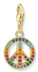 Thomas Sabo Charm-Anhänger Peace gold vergoldetes Silber 1898-488-7
