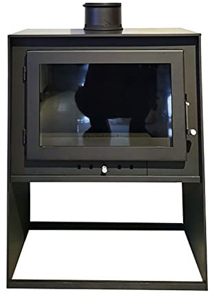 Decorsure Wood-burning stove, anthracite wood-burning stove, fireplace, slow-burning stove, workshop stove, Swedish stove, hut stove, heating stove, 710mm * 550mm * 400mm, 120 kg