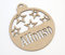 Weihnachtskugeln aus Holz, personalisiert mit Namen, Weihnachtsschmuck, Christbaumschmuck (Modell 7)