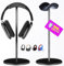 G.CATACC Headphone Stand for Desk, Anti-Slip Earphone Holder, Black Aluminum, Fits Most Over-Ear Headphones