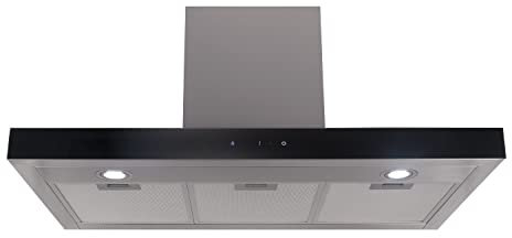 electriQ 90cm Stainless Steel Slimline Touch Control Cooker Hood A+++