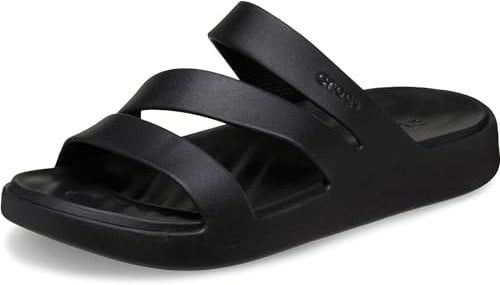 Crocs Getaway Strappy, Sandali Donna, Nero, 41/42 EU
