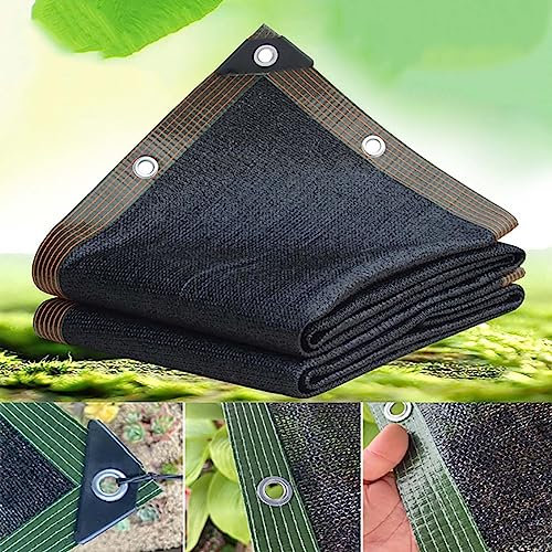Toldo Vela De Sombra Negro 97% Malla De Sombreo 80g/m² Densidad Transpirable Y Protector Solar, Toldos Exterior Terraza Red para Patio,Jardín, Exteriores, Terraza (Color : Black, Size : 5x6m)