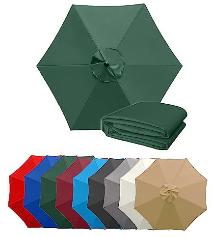 Rechange Toile De Parasol De Jardin, Pour Terrasse, Cour, Plage, Piscine, Marché, Imperméable Anti-UV Résistant À La Décoloration, Toile De Rechange Pour Parasol Octogonal Bâche, 2.0 M/2.70 M/3.0 M(Co