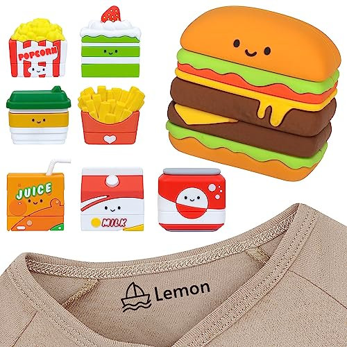 The Name Stamp for Kids Clothes, Kids Name Stamp, Waterproof and Durable, Kids Clothing Name Stamp, 8 Desins and 36 Cartoon Patterns, Custom Name Stamp for Clothing