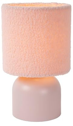 LUCIDE WOOLLY - Tischlampe - Ø 16 cm - 1xE14 - Rosa