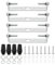 PATIKIL 80mm Lampenhalterung Decke Kit 4 Set Deckenhalterung Lampe Stahl Querleiste für Haus Büro Hängeleuchte Wand mit Schraube Unterlegscheibe Mutter