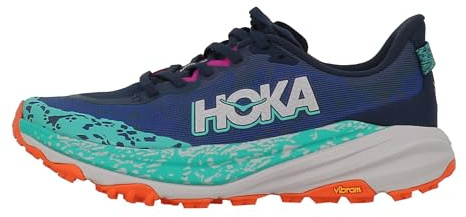 Hoka Womens Speedgoat 6 Textile Synthetic Varsity Navy Meteor Trainers 6.5 UK