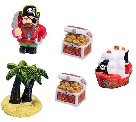 TOPBATHY 1 Satz Piraten-Ornamente Meeresspielzeug Strand Sandkasten Zubehör Modelle Miniatur-Strandfiguren Puppenhauszubehör das Mittelmeer Suite Schmuckstücke Statue