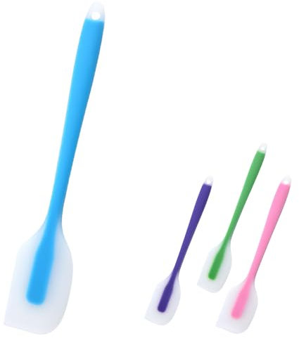 Silicone Spatula Spatulas for Cooking 450°F Heat Resistant Seamless Rubber Spatulas Non-Stick Silicone Kitchen Utensils for Cooking, Baking and Mixing (Blue)