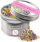Essbare Blüten, 5g Bunter Blütenmix in der Dose zum Dekorieren und Verfeinern. Mit Rosenblüten, Ringelblumenblüten, Lavendelblüten und Kornblumenblüten.